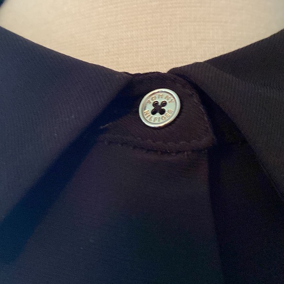 Like new black long sleeve button down blouse - Picture 2 of 4